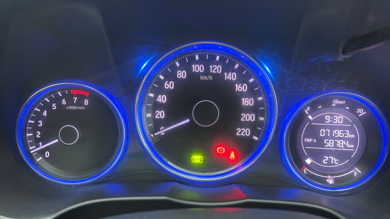 Used 2016 Honda City SV Petrol Manual interior CLUSTERMETER VIEW