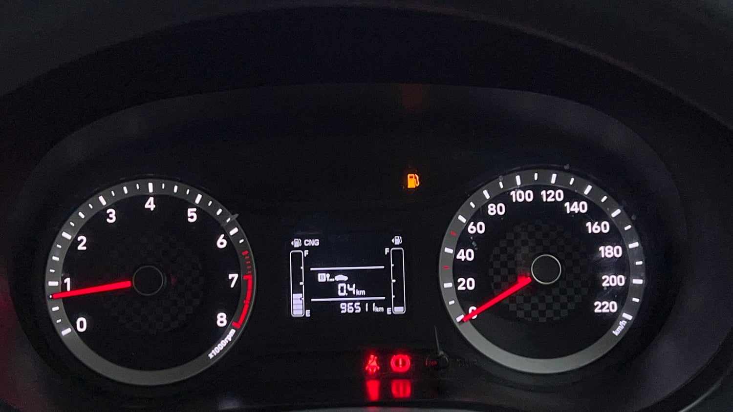 Used 2021 Hyundai Aura S 1.2 CNG Cng Manual interior CLUSTERMETER VIEW