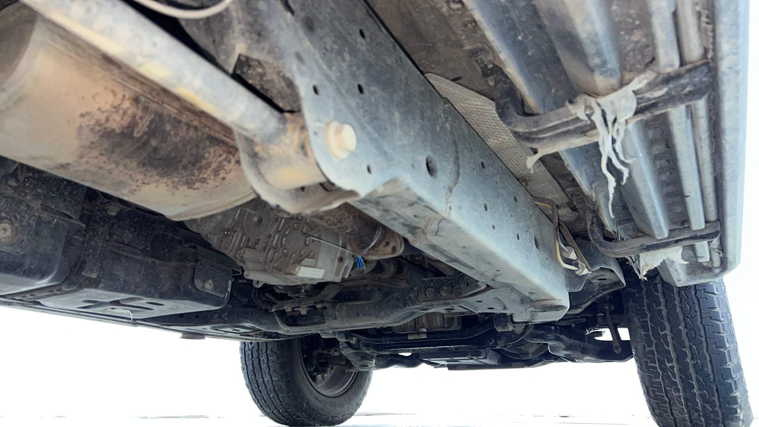 Used 2023 Mahindra Thar LX Hard Top Petrol AT 4WD Petrol Automatic extra REAR RIGHT UNDERBODY VIEW