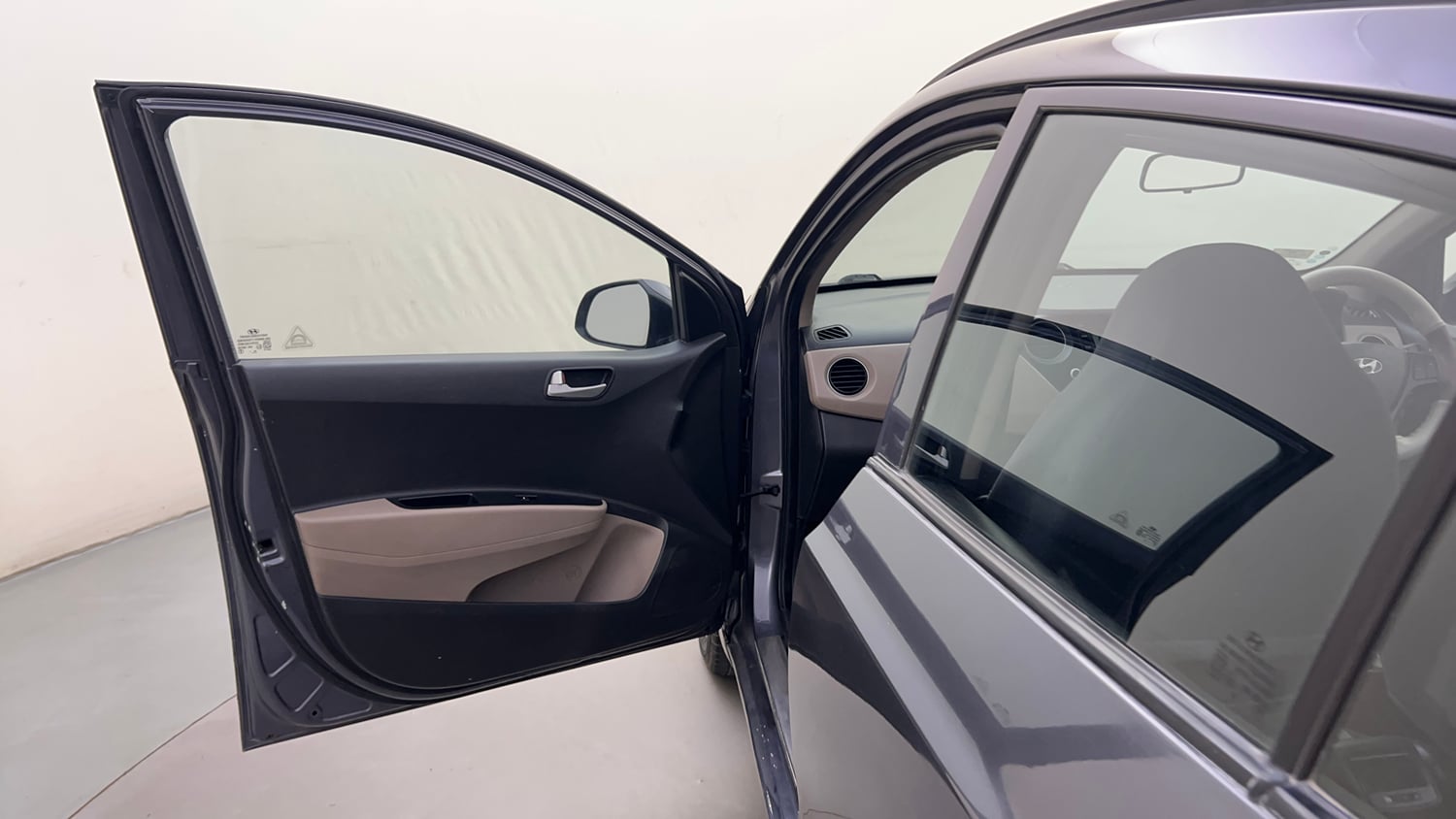 Used 2015 Hyundai Grand i10 Asta AT 1.2 Kappa VTVT Petrol Automatic interior LEFT FRONT DOOR OPEN VIEW