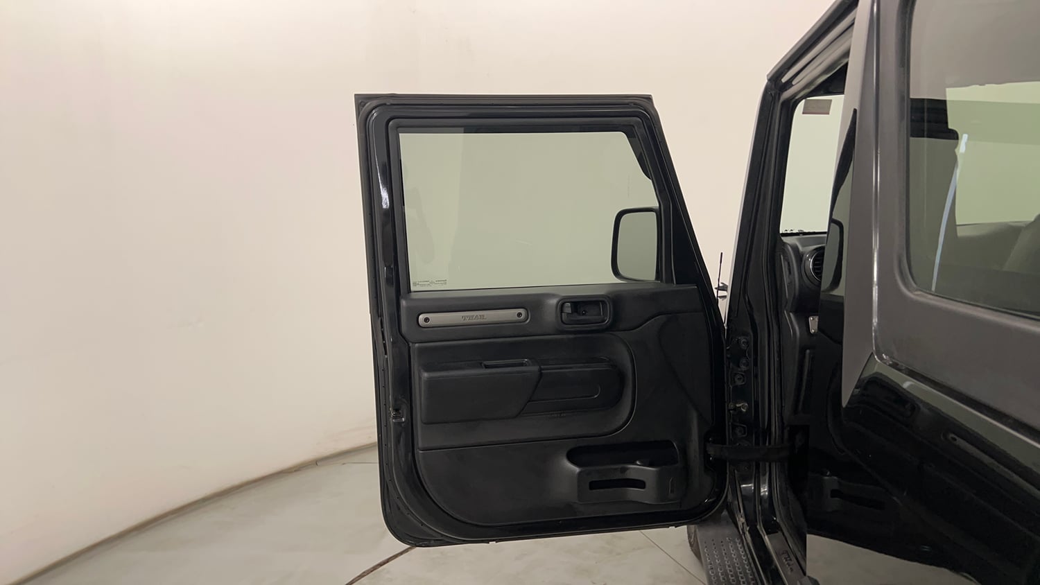 Used 2021 mahindra Thar LX Hard Top Diesel AT 4WD Diesel Automatic interior LEFT FRONT DOOR OPEN VIEW