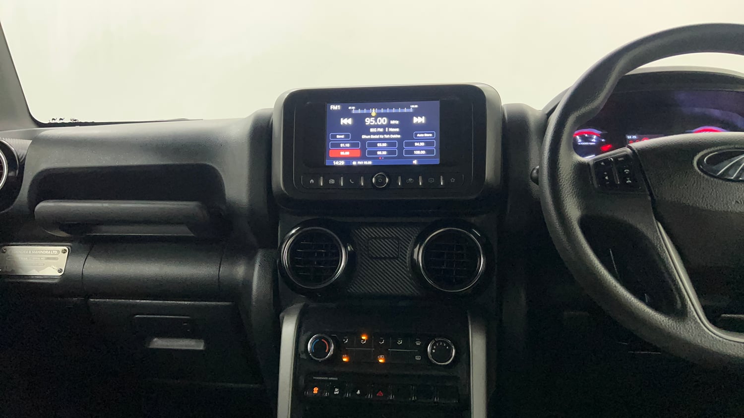 Used 2021 mahindra Thar LX Hard Top Diesel AT 4WD Diesel Automatic interior MUSIC SYSTEM & AC CONTROL VIEW