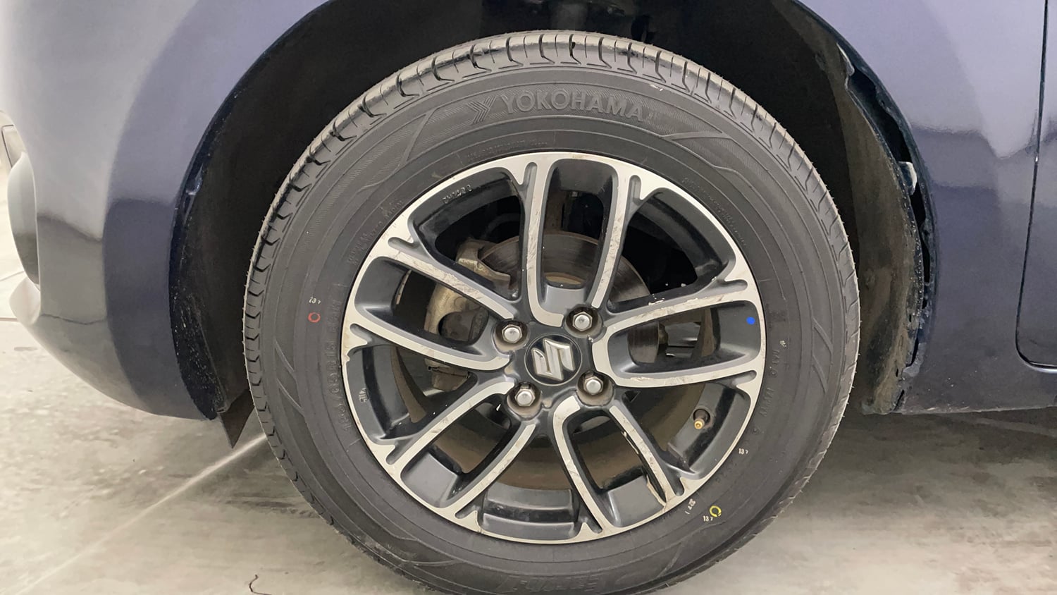 Used 2018 Maruti Suzuki Swift ZXi Plus Petrol Manual tyres LEFT FRONT TYRE RIM VIEW