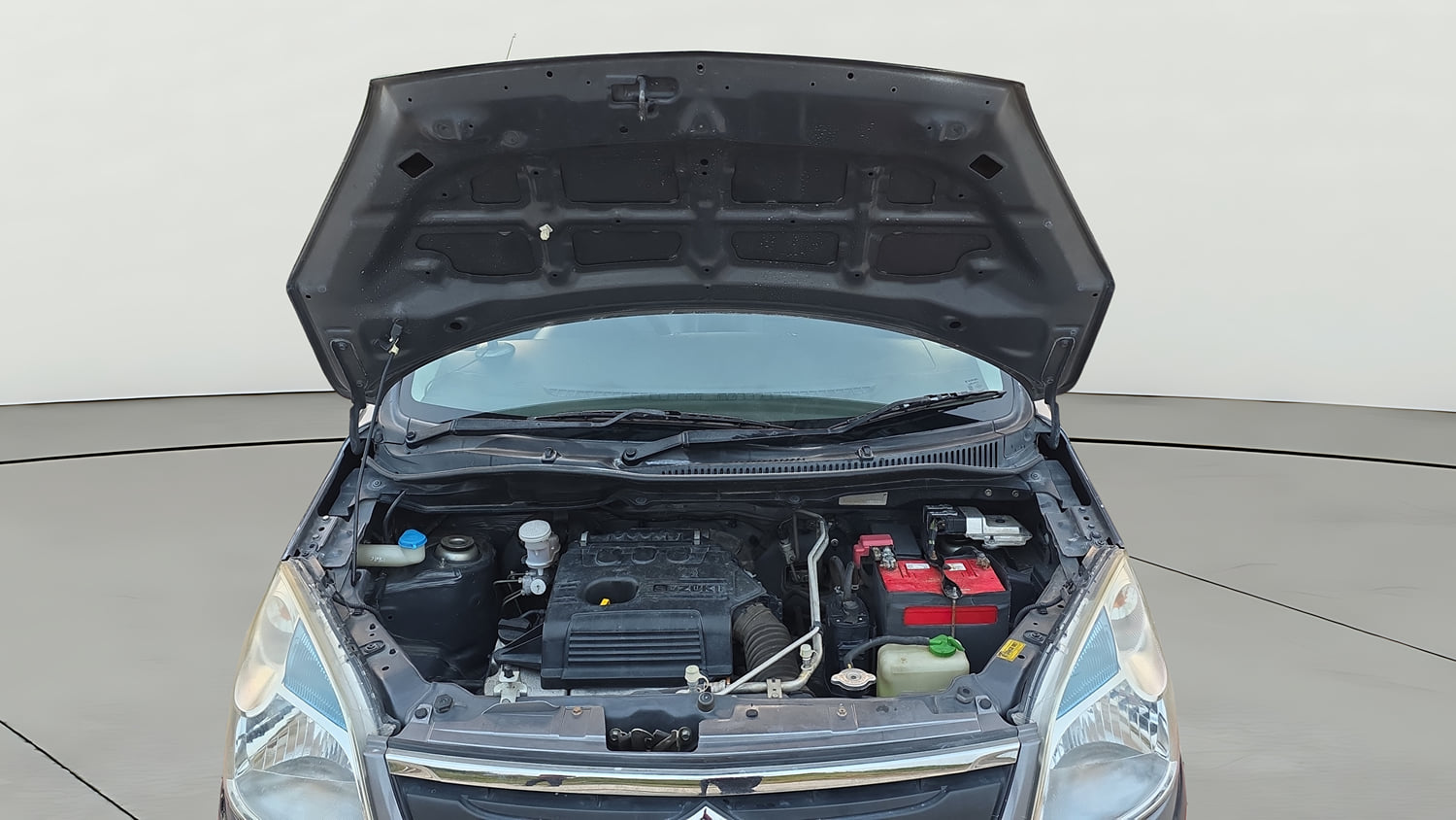 Used 2017 Maruti Suzuki Wagon R 1.0 VXI AMT Petrol Automatic engine ENGINE & BONNET OPEN FRONT VIEW