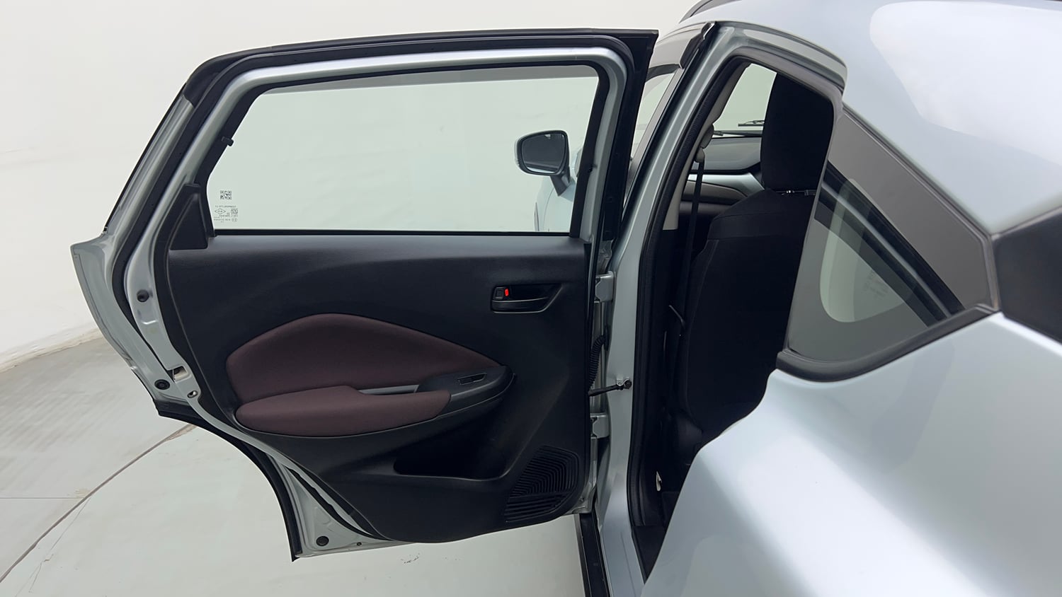 Used 2023 Maruti Suzuki Fronx Delta Plus 1.2L MT Petrol Manual interior LEFT REAR DOOR OPEN VIEW