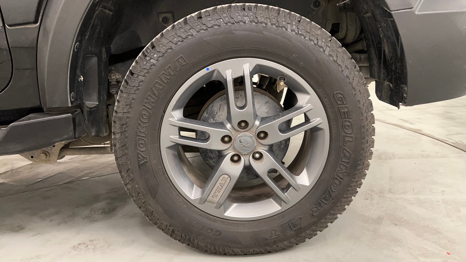 Used 2021 mahindra Thar LX Hard Top Diesel AT 4WD Diesel Automatic tyres LEFT REAR TYRE RIM VIEW