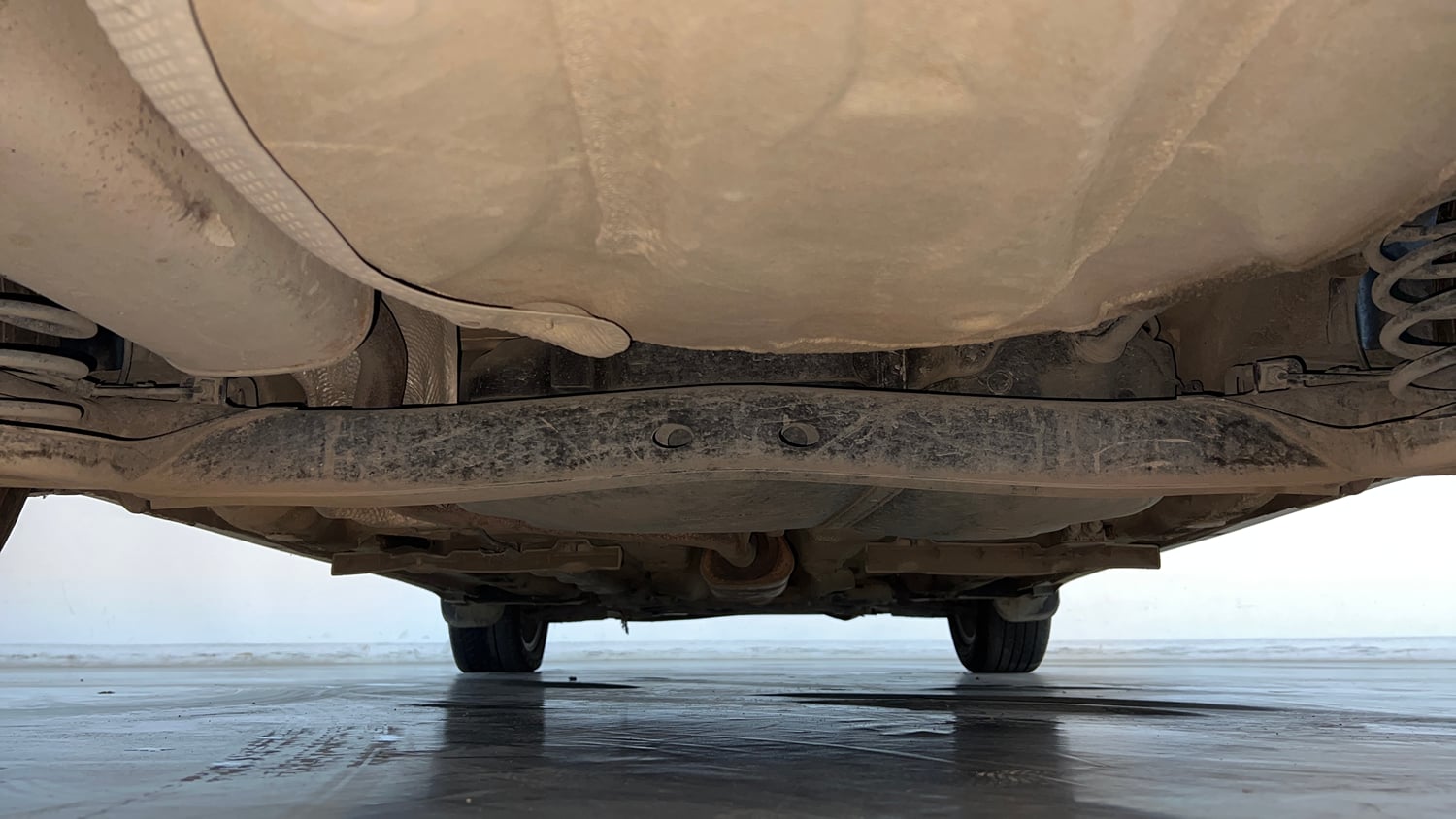 Used 2022 Volkswagen Taigun Highline 1.0 TSI AT Petrol Automatic extra REAR UNDERBODY VIEW (TAKEN FROM REAR)