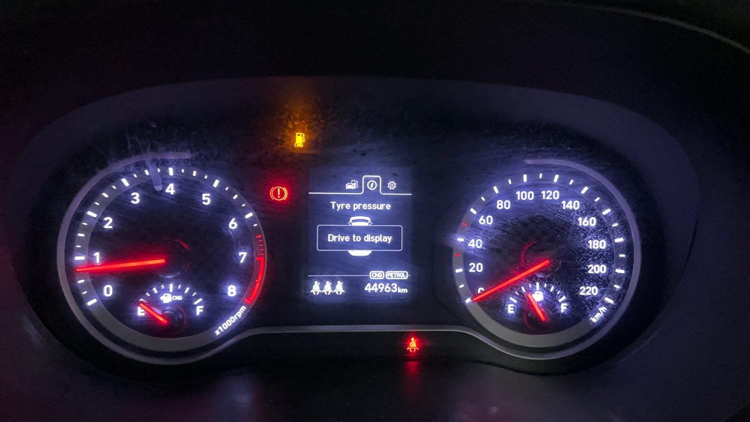 Used 2023 Hyundai Aura SX 1.2 CNG Cng Manual interior CLUSTERMETER VIEW
