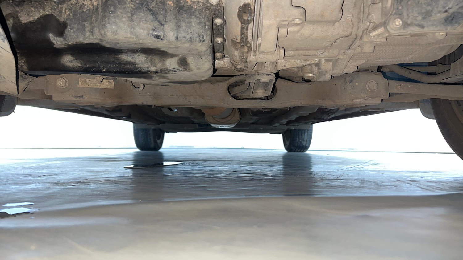 Used 2023 Volkswagen Virtus GT Plus 1.5 TSI EVO DSG Petrol Automatic extra FRONT LEFT UNDERBODY VIEW