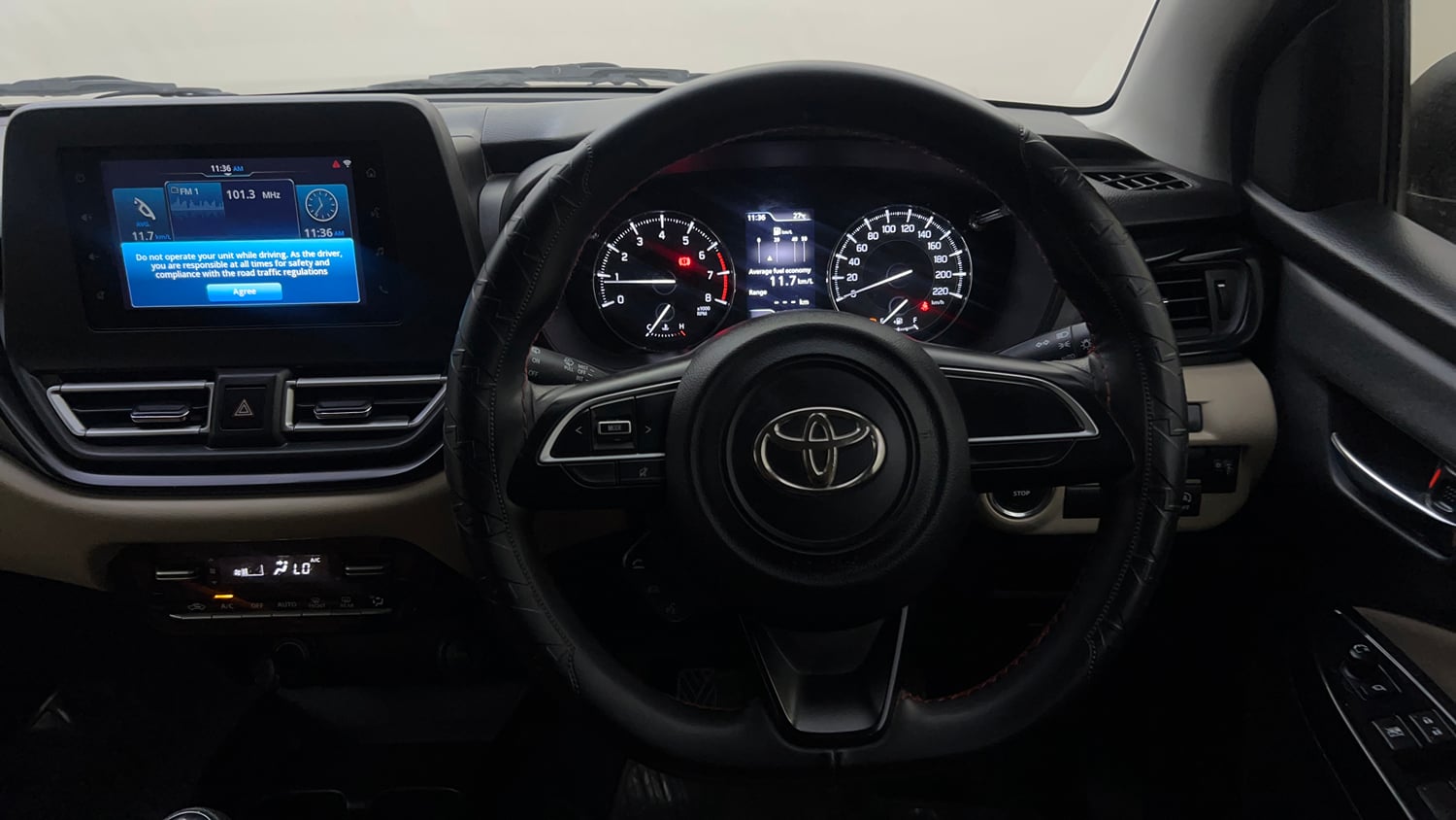 Used 2022 Toyota Glanza G Petrol Manual interior STEERING VIEW