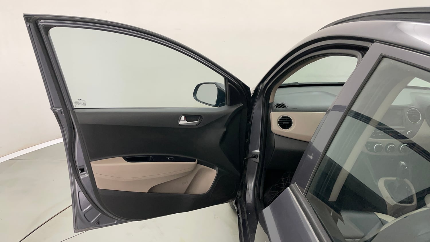 Used 2019 Hyundai Grand i10 Sportz AT 1.2 Kappa VTVT Petrol Automatic interior LEFT FRONT DOOR OPEN VIEW