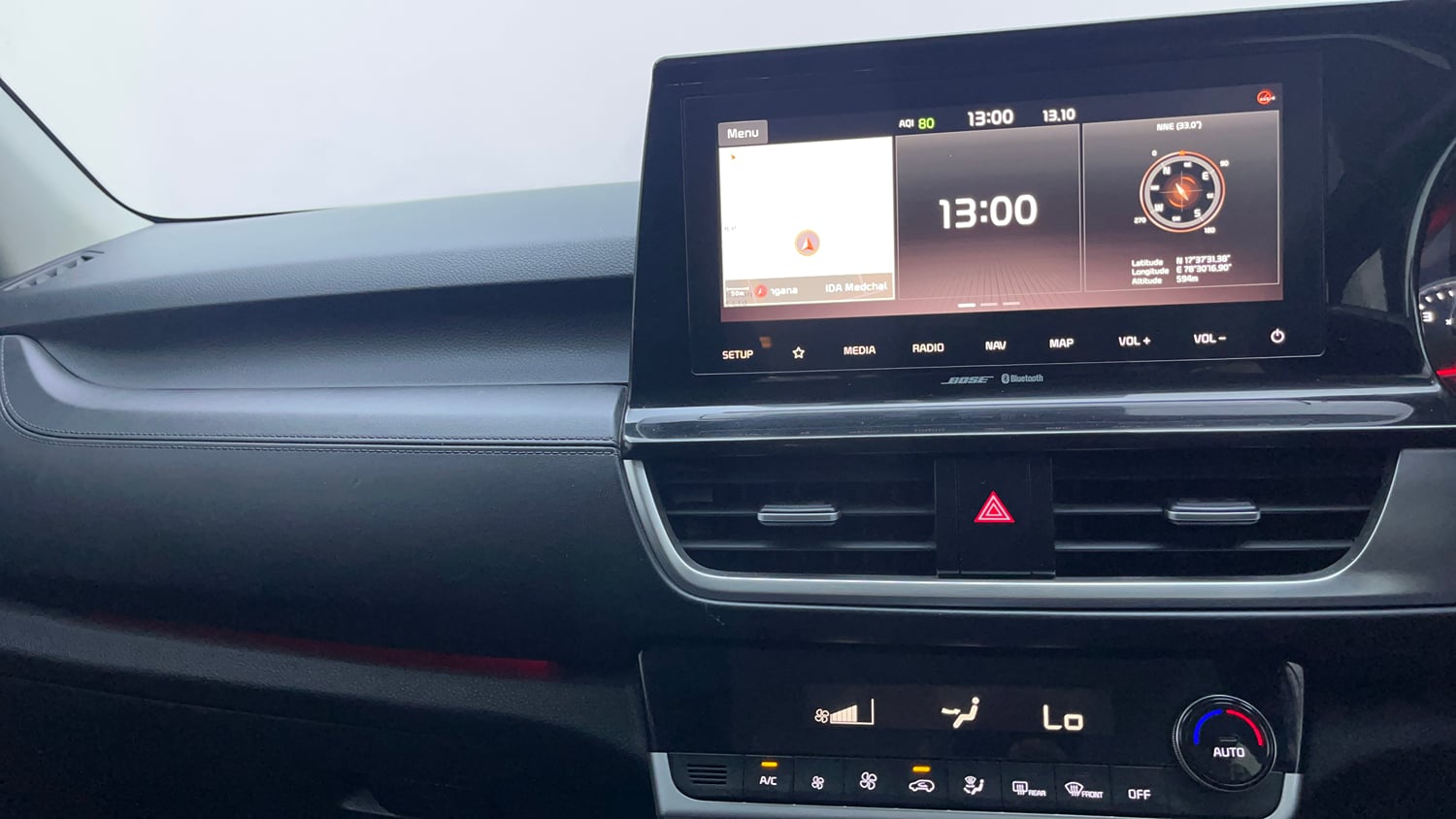 Used 2022 Kia Seltos GTX Plus 1.4 Petrol Manual interior MUSIC SYSTEM & AC CONTROL VIEW