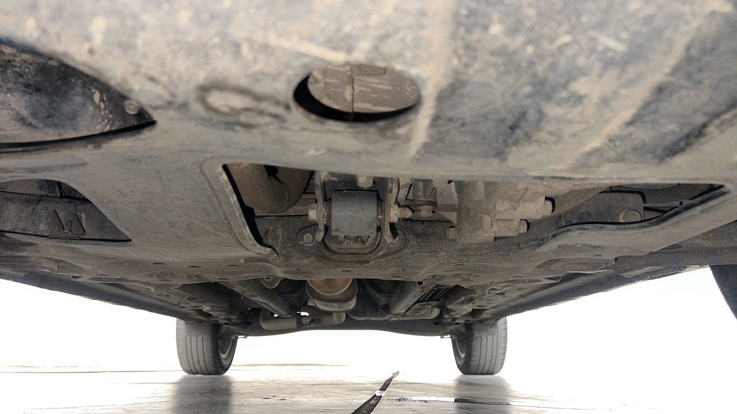 Used 2020 Hyundai Creta SX (O) 1.4 Turbo 7 DCT Petrol Automatic extra FRONT LEFT UNDERBODY VIEW