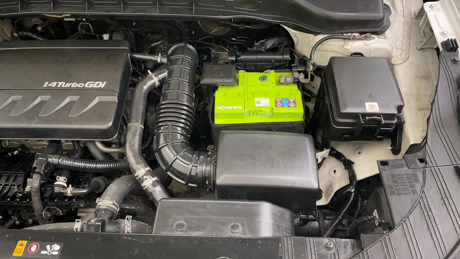 Used 2022 Kia Carens Prestige 1.4 Petrol MT 7 STR Petrol Manual engine ENGINE LEFT SIDE VIEW