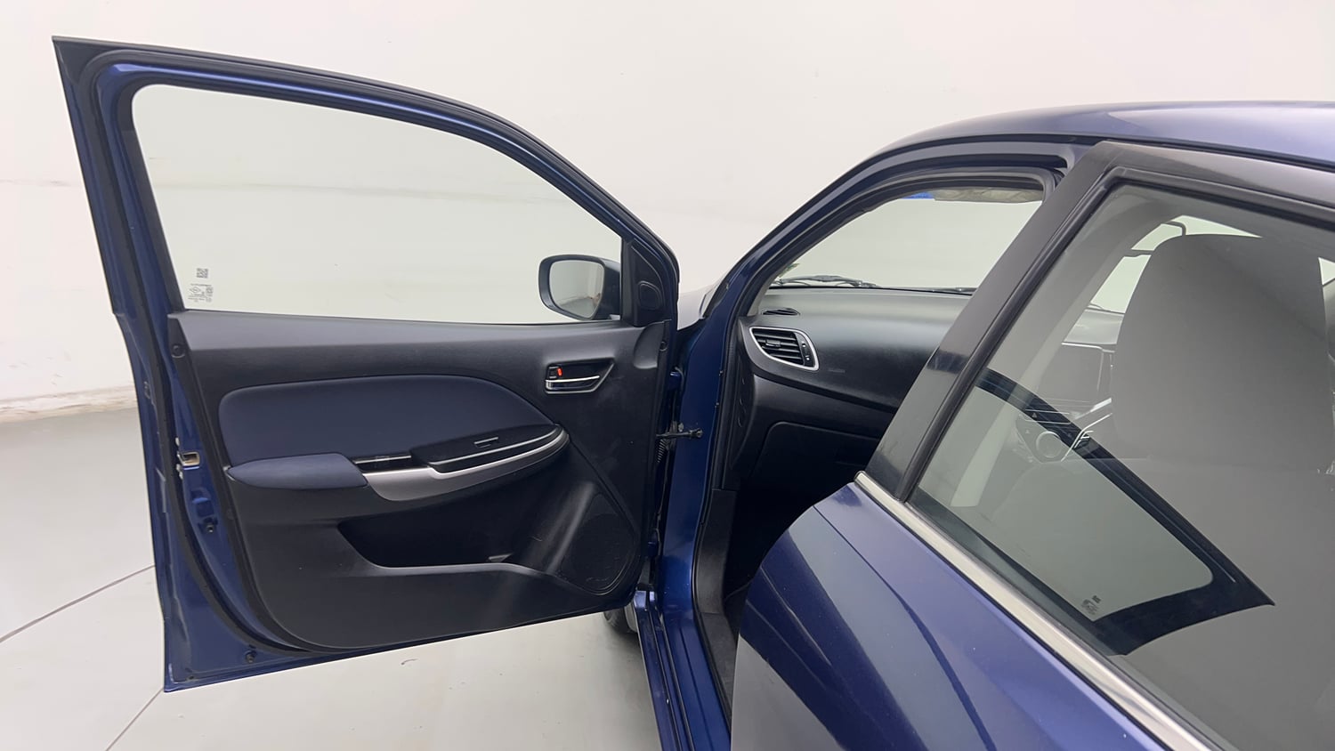 Used 2021 Maruti Suzuki Baleno Zeta Petrol Manual interior LEFT FRONT DOOR OPEN VIEW
