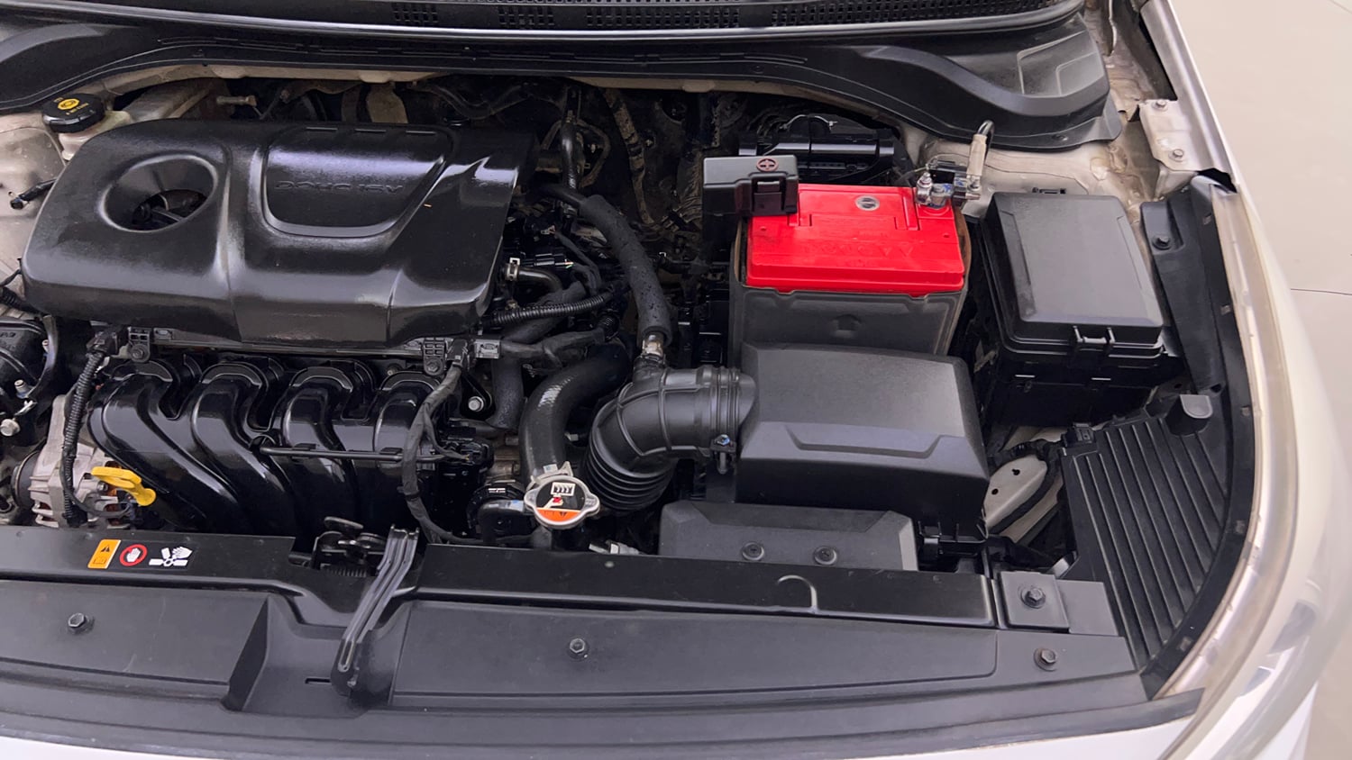 Used 2019 Hyundai Verna SX (O) 1.6 VTVT AT Petrol Automatic engine ENGINE LEFT SIDE VIEW