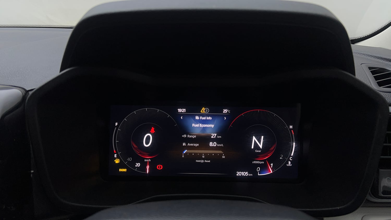 Used 2025 Mahindra XUV 3XO AX5 1.2 Petrol Petrol Manual interior CLUSTERMETER VIEW