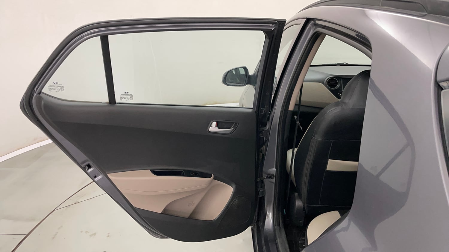 Used 2019 Hyundai Grand i10 Sportz AT 1.2 Kappa VTVT Petrol Automatic interior LEFT REAR DOOR OPEN VIEW