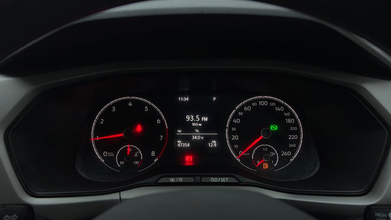 Used 2022 Volkswagen Taigun Highline 1.0 TSI AT Petrol Automatic interior CLUSTERMETER VIEW