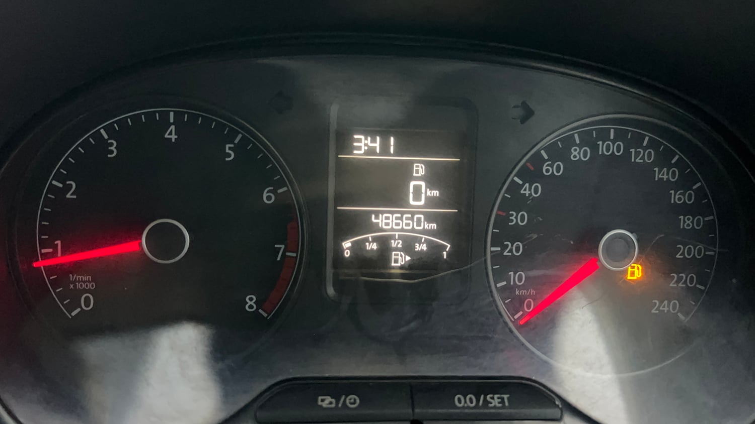 Used 2016 Volkswagen Ameo Highline1.2L (P) Petrol Manual interior CLUSTERMETER VIEW