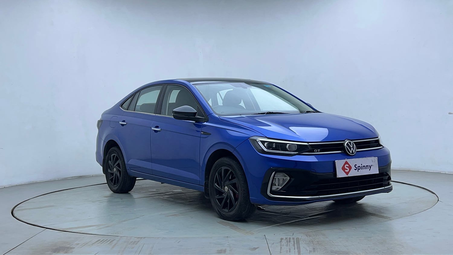 Used 2023 Volkswagen Virtus GT Plus 1.5 TSI EVO DSG Petrol Automatic exterior RIGHT FRONT CORNER VIEW