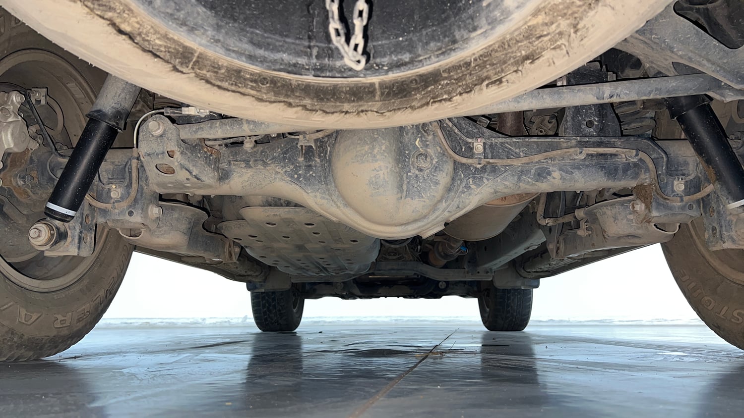 Used 2024 Toyota Fortuner 4X2 AT 2.7 Petrol Petrol Automatic extra REAR UNDERBODY VIEW (TAKEN FROM REAR)
