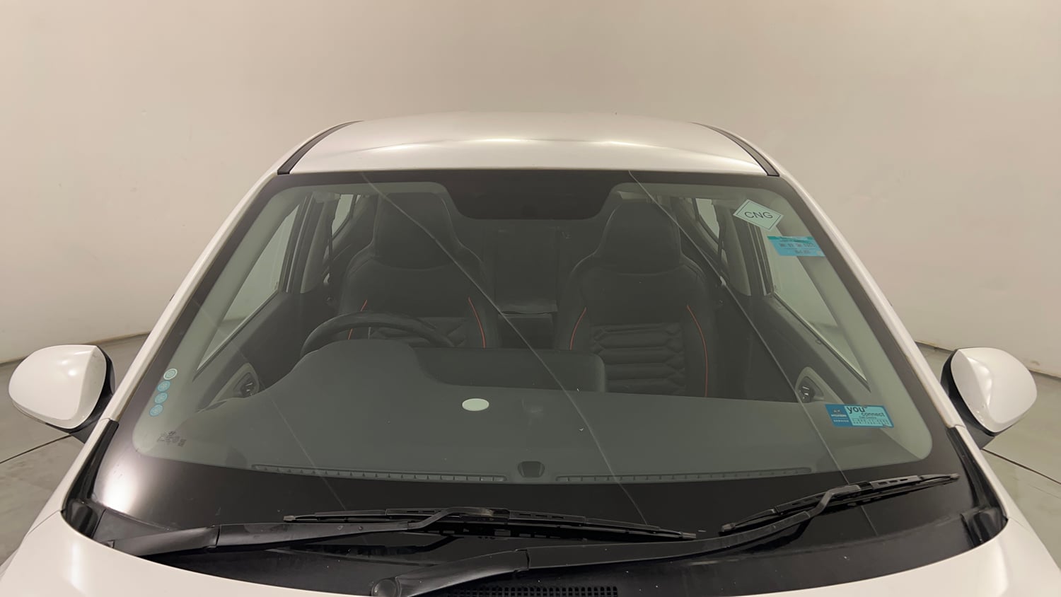 Used 2023 Hyundai Aura SX 1.2 CNG Cng Manual exterior FRONT WINDSHIELD VIEW