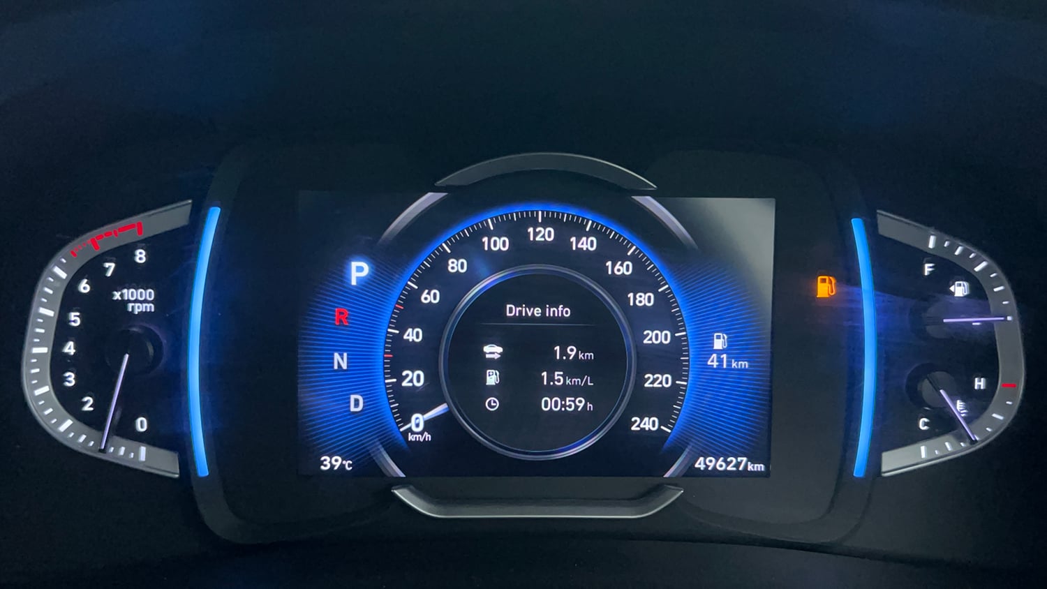 Used 2020 Hyundai Creta SX (O) 1.4 Turbo 7 DCT Petrol Automatic interior CLUSTERMETER VIEW