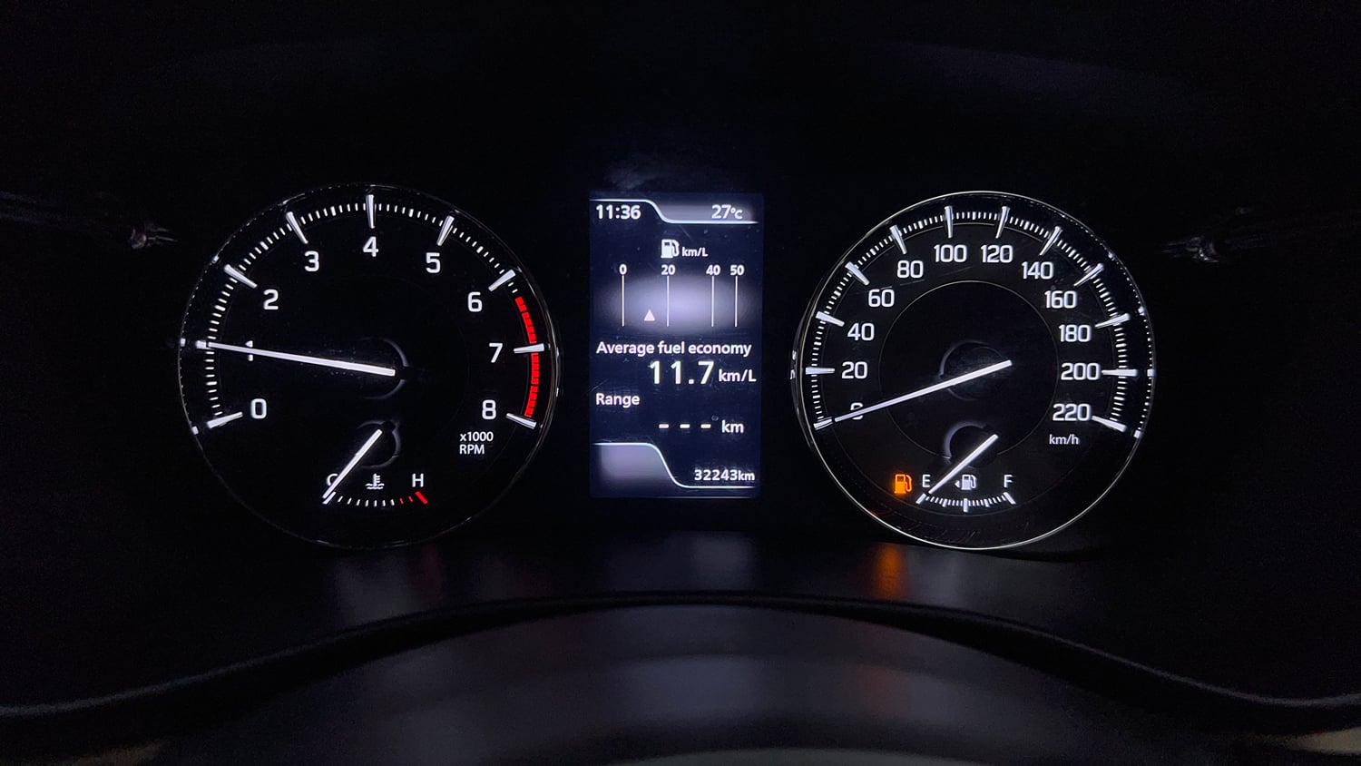 Used 2022 Toyota Glanza G Petrol Manual interior CLUSTERMETER VIEW