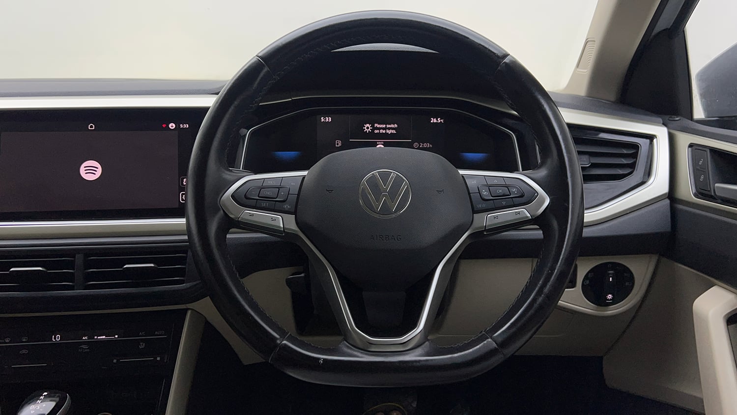 Used 2025 Volkswagen Virtus Topline 1.0 TSI AT Petrol Automatic interior STEERING VIEW