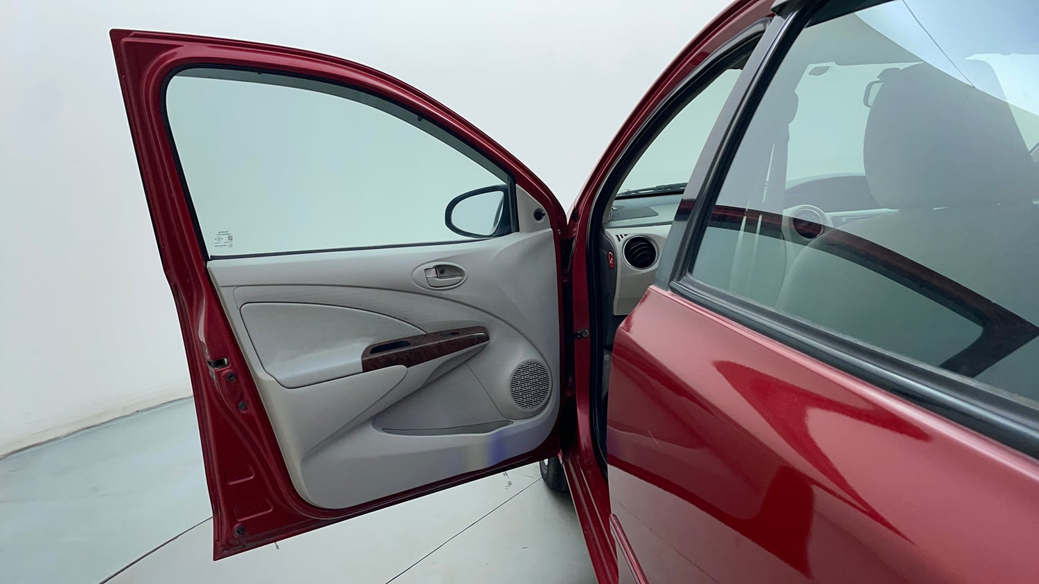 Used 2013 Toyota Etios V Petrol Manual interior LEFT FRONT DOOR OPEN VIEW