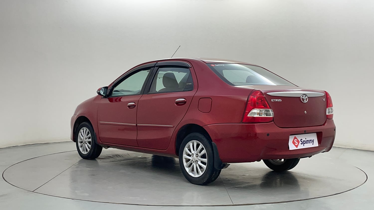 Used 2013 Toyota Etios V Petrol Manual exterior LEFT REAR CORNER VIEW