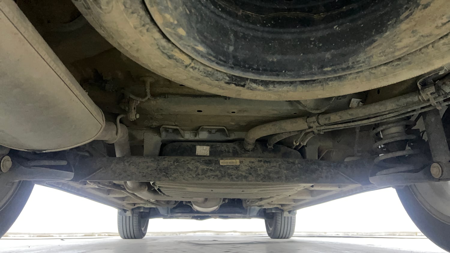 Used 2023 MG Motors Hector Plus Savvy Pro 1.5 Turbo Petrol CVT 7 STR Petrol Automatic extra REAR UNDERBODY VIEW (TAKEN FROM REAR)