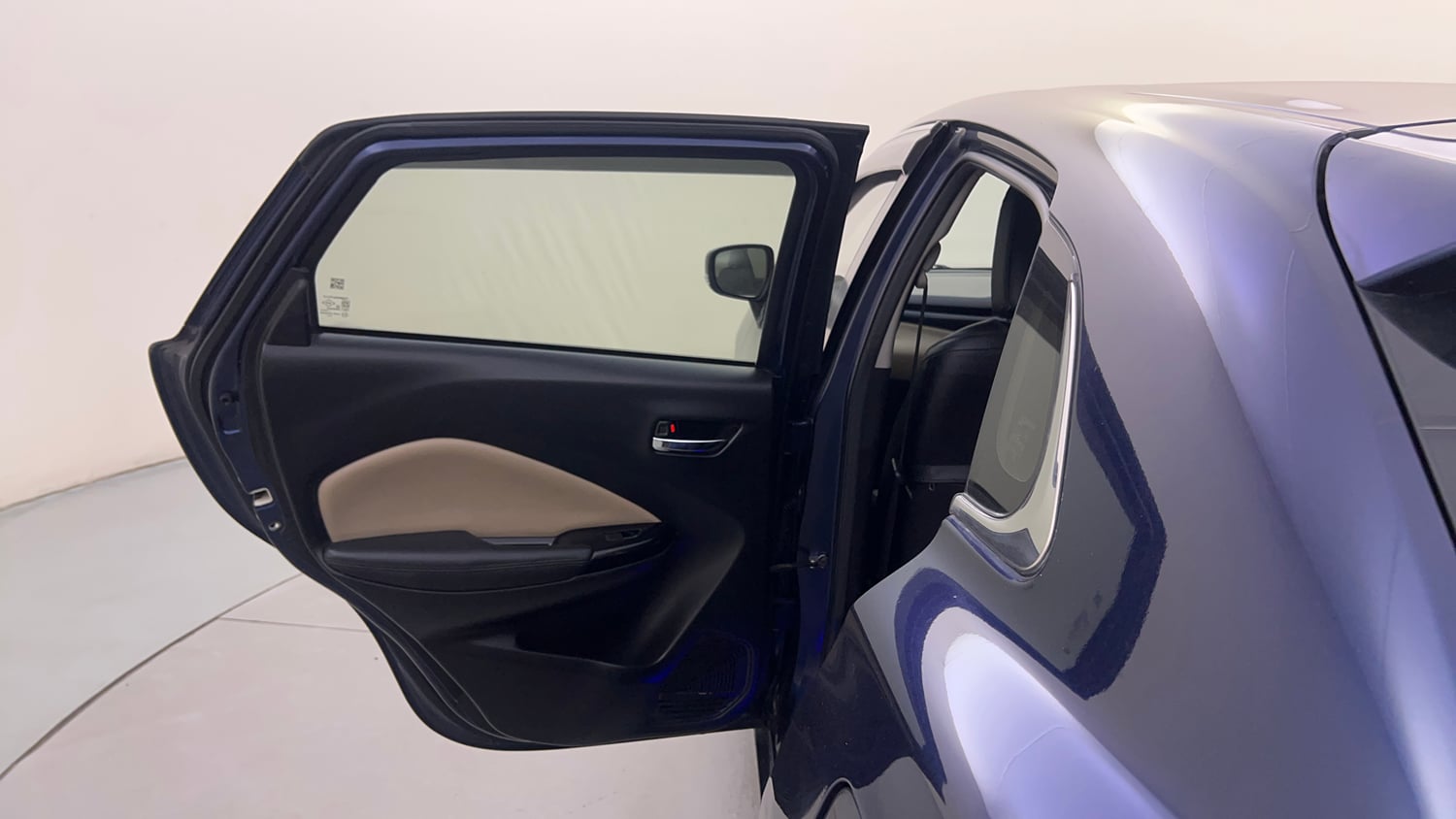 Used 2022 Toyota Glanza G Petrol Manual interior LEFT REAR DOOR OPEN VIEW
