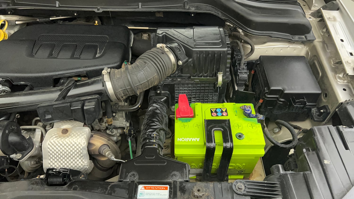 Used 2019 Mahindra XUV 300 1.2 W8 (O) Petrol Manual engine ENGINE LEFT SIDE VIEW