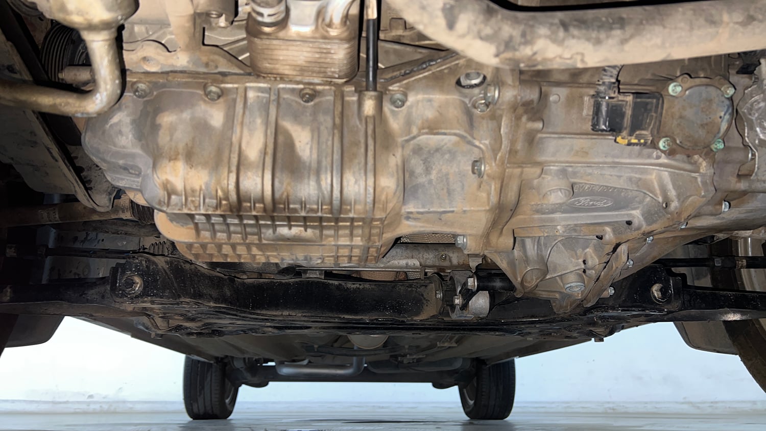 Used 2017 Ford EcoSport Titanium 1.5L Ti-VCT AT Petrol Automatic extra FRONT LEFT UNDERBODY VIEW