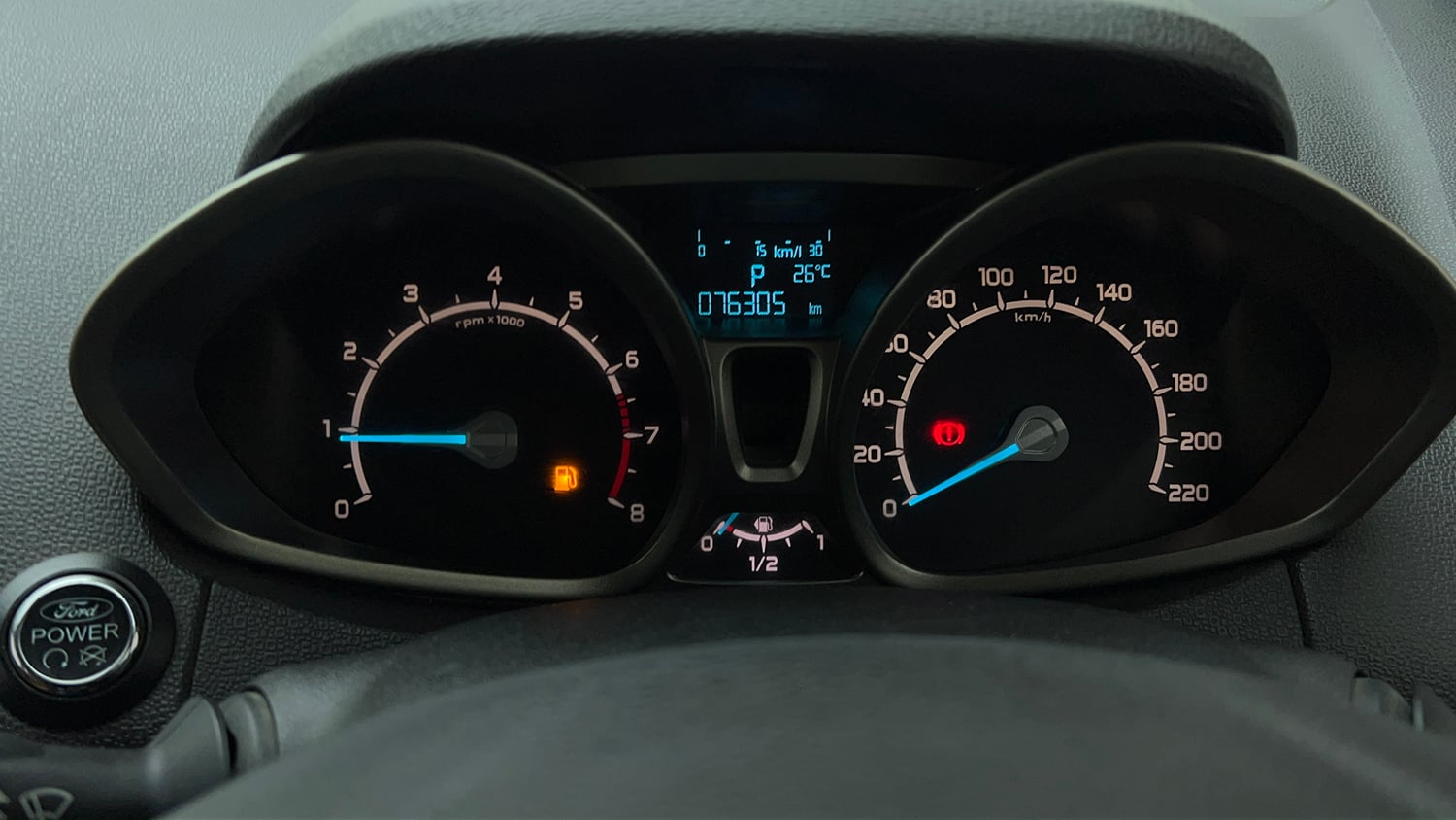 Used 2017 Ford EcoSport Titanium 1.5L Ti-VCT AT Petrol Automatic interior CLUSTERMETER VIEW