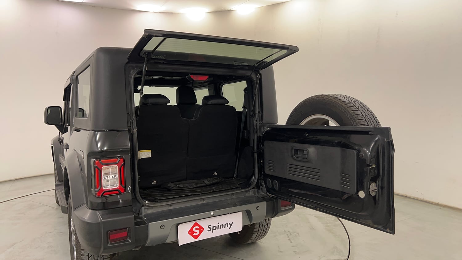 Used 2021 mahindra Thar LX Hard Top Diesel AT 4WD Diesel Automatic interior DICKY DOOR OPEN VIEW