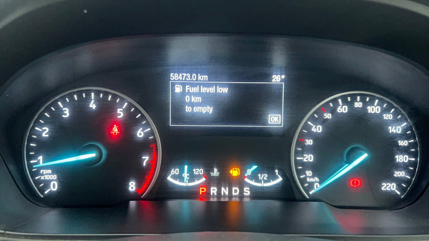 Used 2019 Ford EcoSport Titanium + 1.5L Ti-VCT AT Petrol Automatic interior CLUSTERMETER VIEW