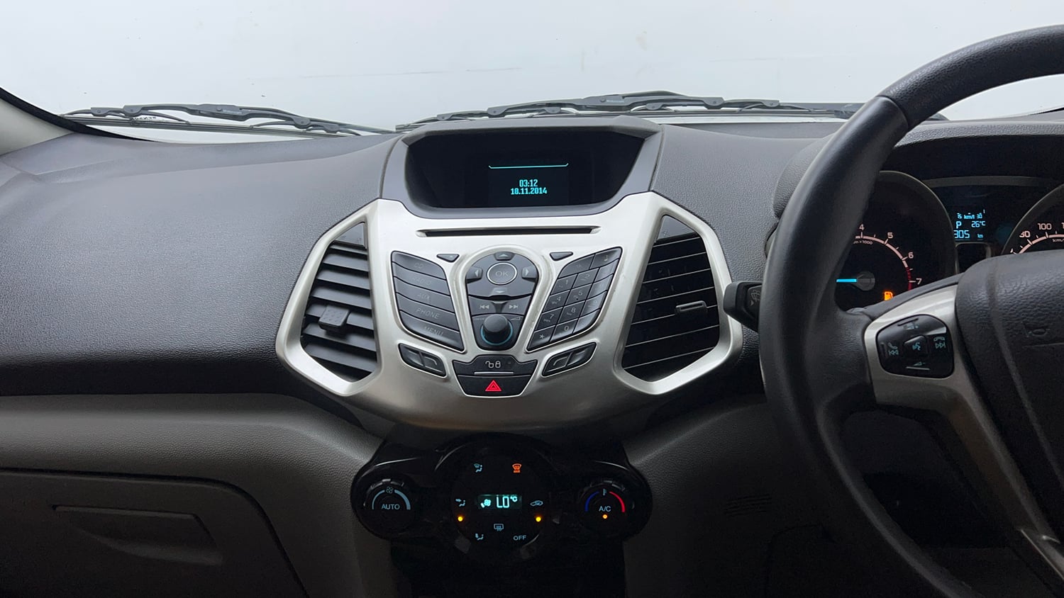 Used 2017 Ford EcoSport Titanium 1.5L Ti-VCT AT Petrol Automatic interior MUSIC SYSTEM & AC CONTROL VIEW