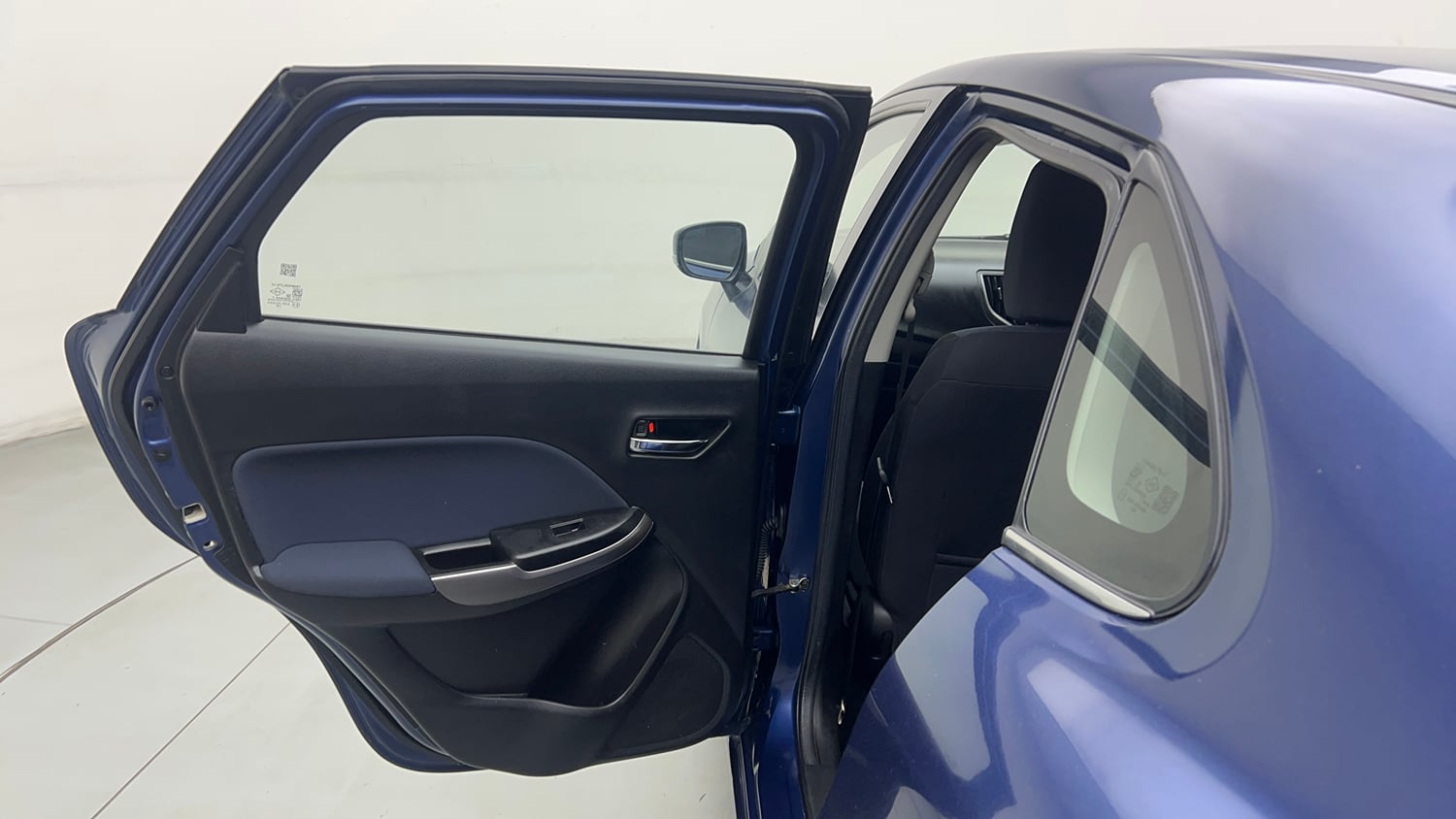 Used 2021 Maruti Suzuki Baleno Zeta Petrol Manual interior LEFT REAR DOOR OPEN VIEW
