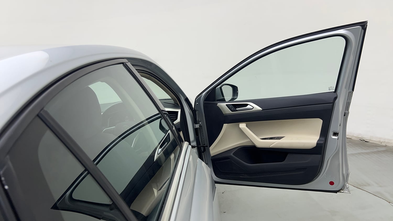 Used 2025 Volkswagen Virtus Topline 1.0 TSI AT Petrol Automatic interior RIGHT FRONT DOOR OPEN VIEW