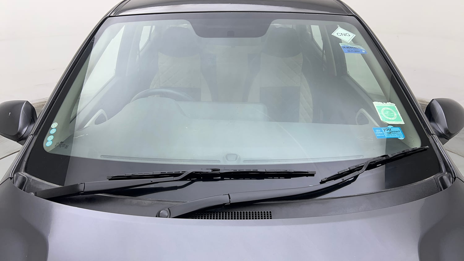 Used 2021 Hyundai Aura S 1.2 CNG Cng Manual exterior FRONT WINDSHIELD VIEW