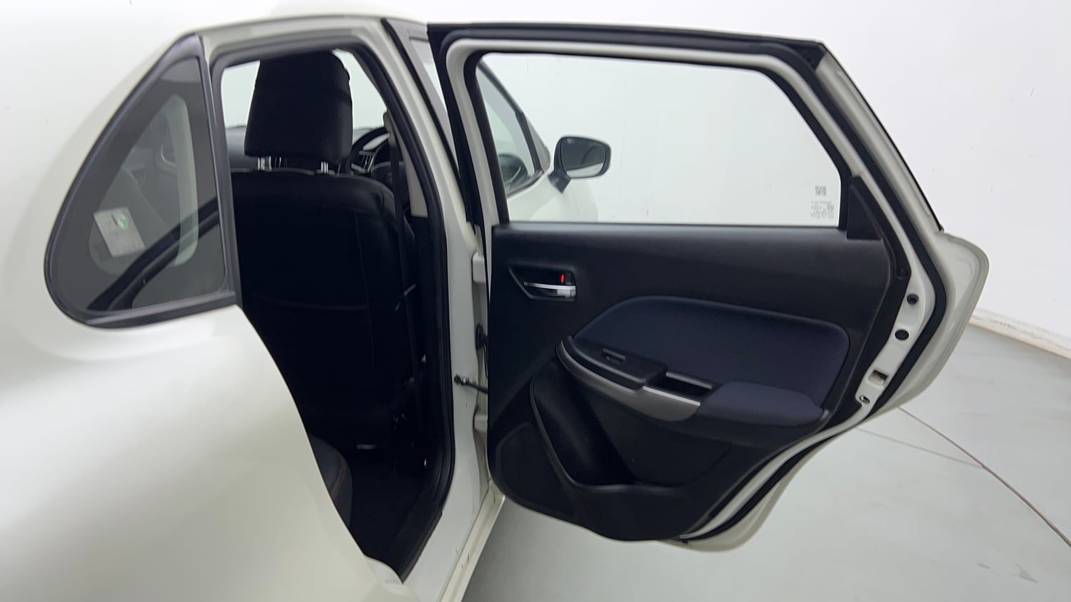 Used 2021 Maruti Suzuki Baleno Delta Petrol Manual interior RIGHT REAR DOOR OPEN VIEW