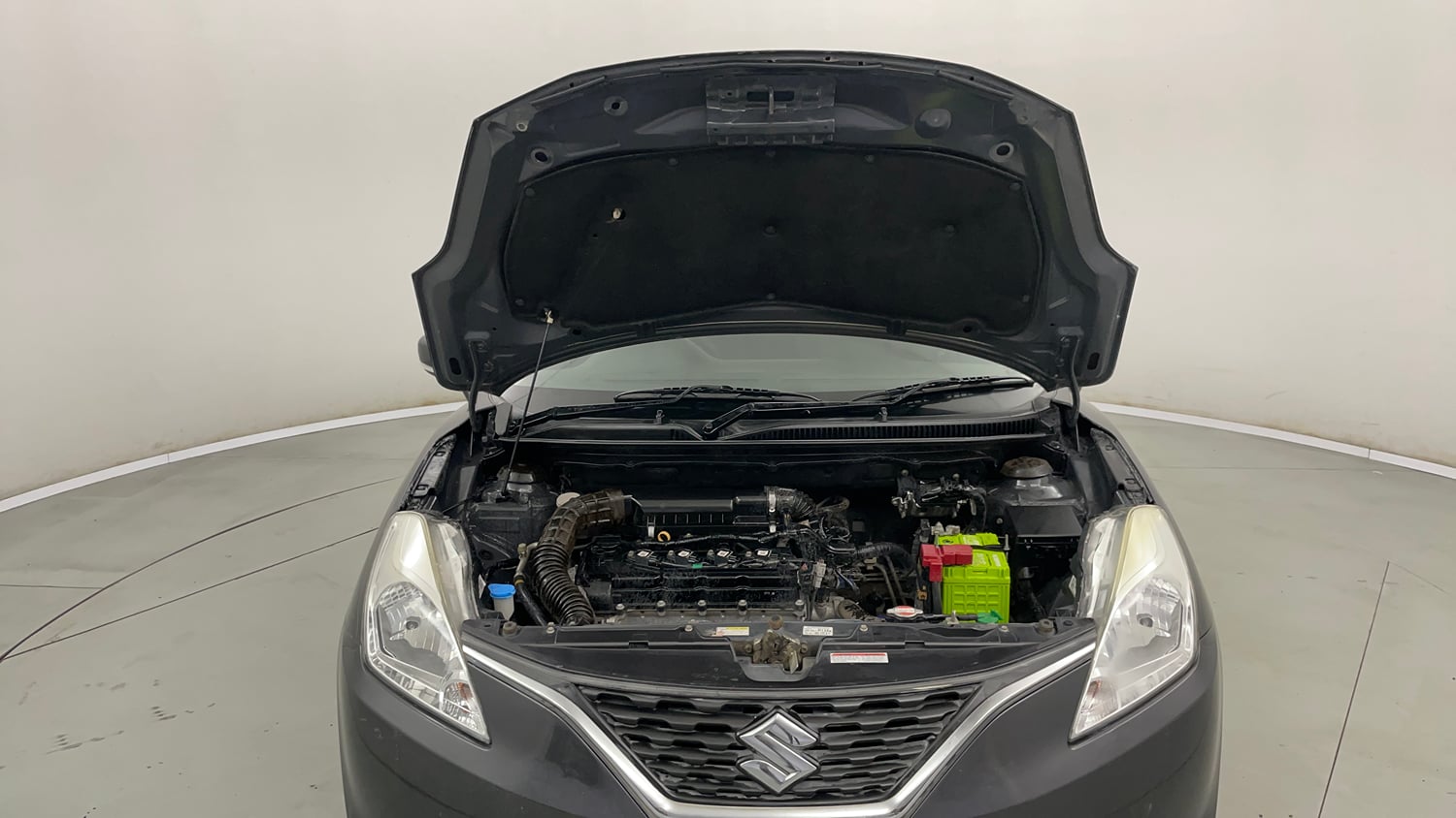 Used 2016 Maruti Suzuki Baleno Delta 1.2 Petrol Manual engine ENGINE & BONNET OPEN FRONT VIEW