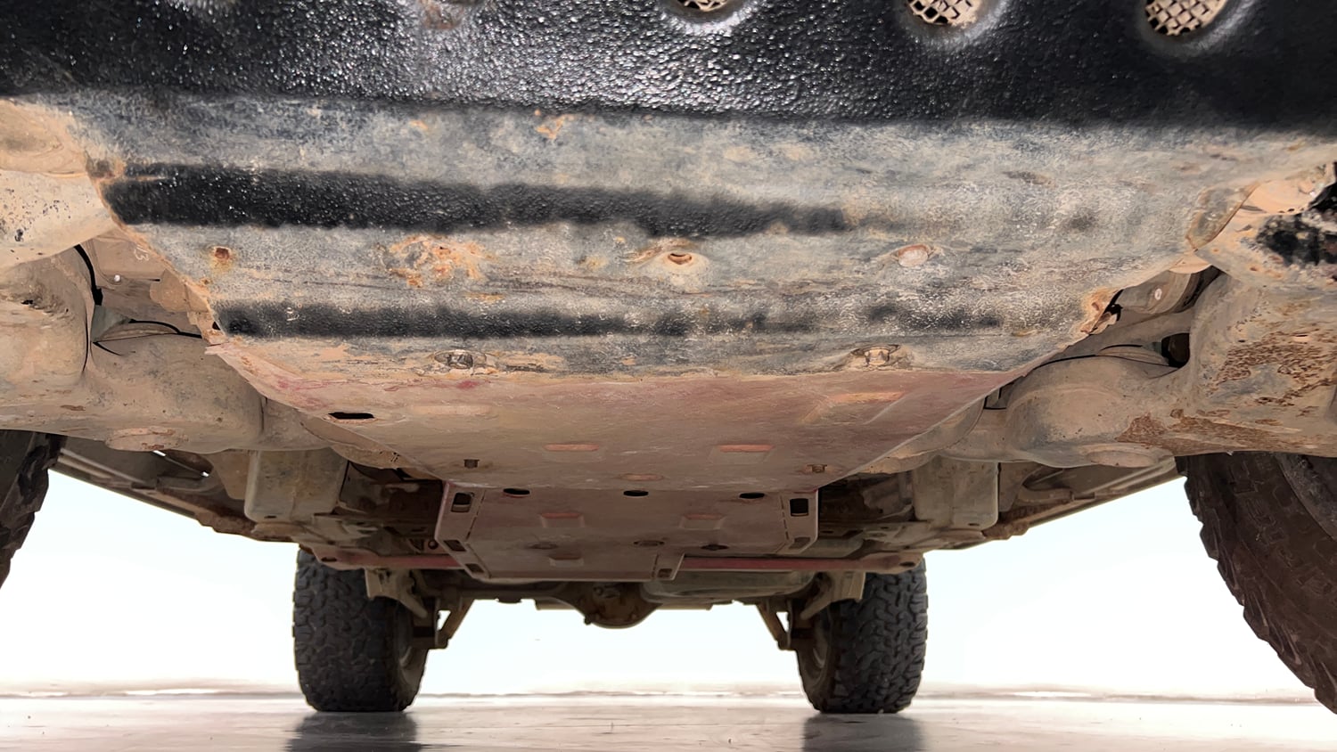 Used 2021 mahindra Thar LX Hard Top Petrol MT 4WD Petrol Manual extra FRONT LEFT UNDERBODY VIEW