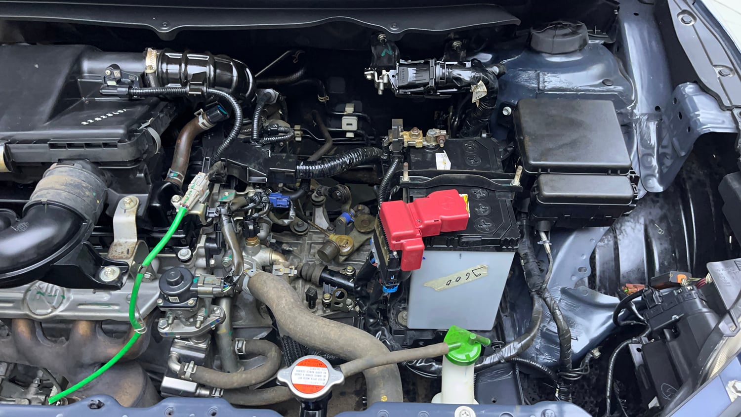Used 2022 Maruti Suzuki Baleno Delta MT Petrol Manual engine ENGINE LEFT SIDE VIEW