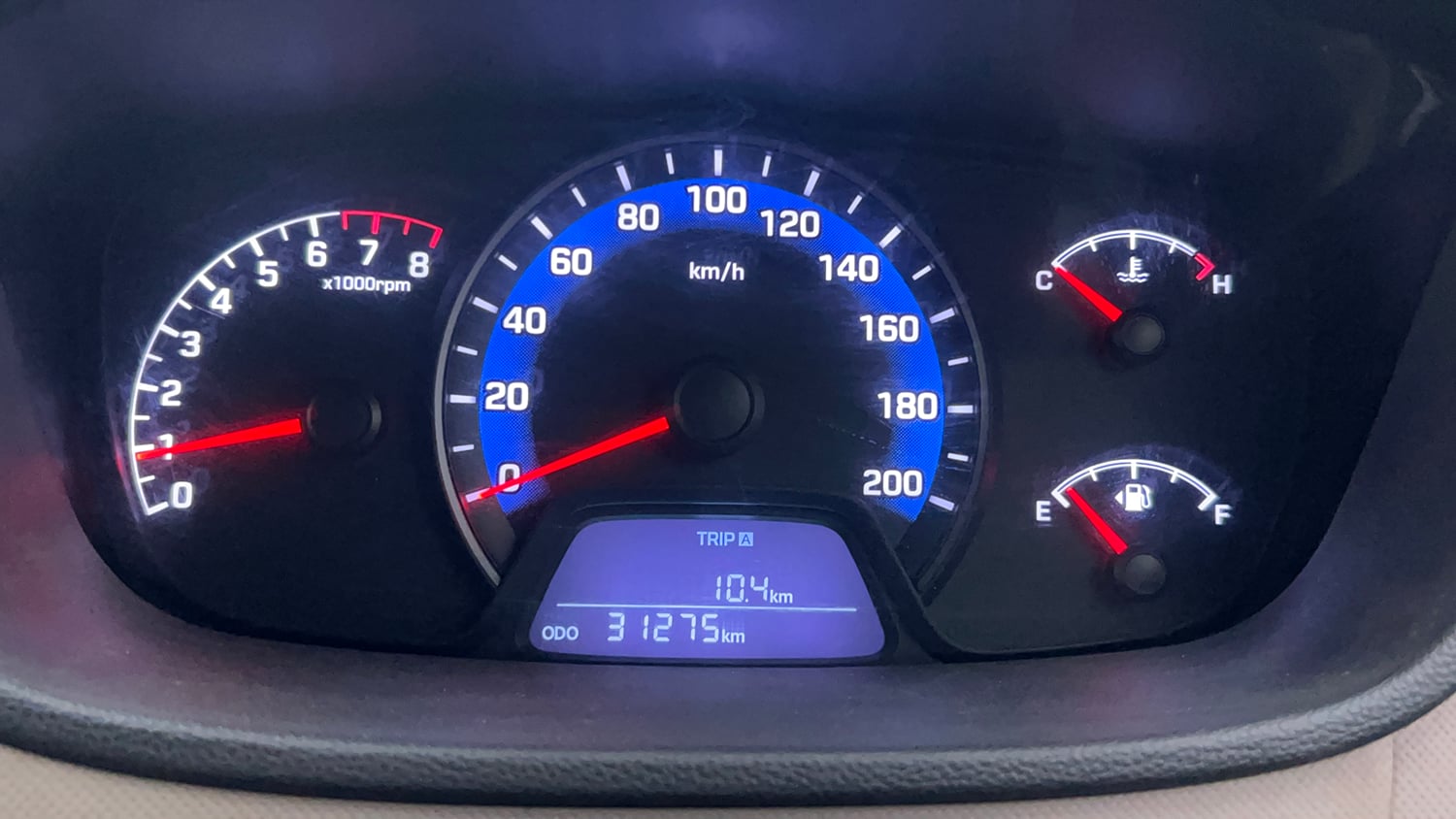 Used 2014 Hyundai Xcent S 1.2 Petrol Manual interior CLUSTERMETER VIEW