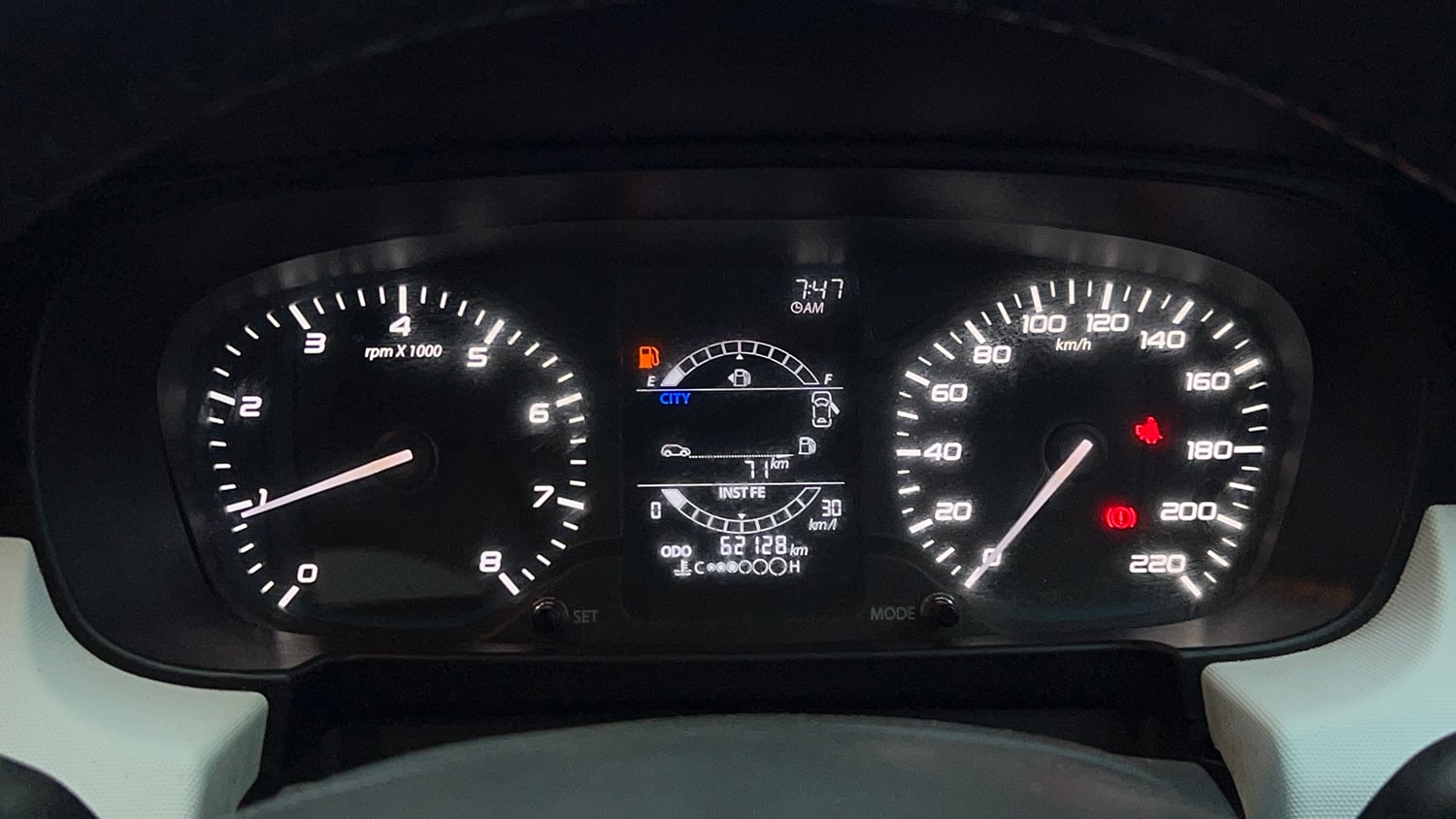 Used 2022 Tata Punch Accomplished MT Petrol Manual interior CLUSTERMETER VIEW