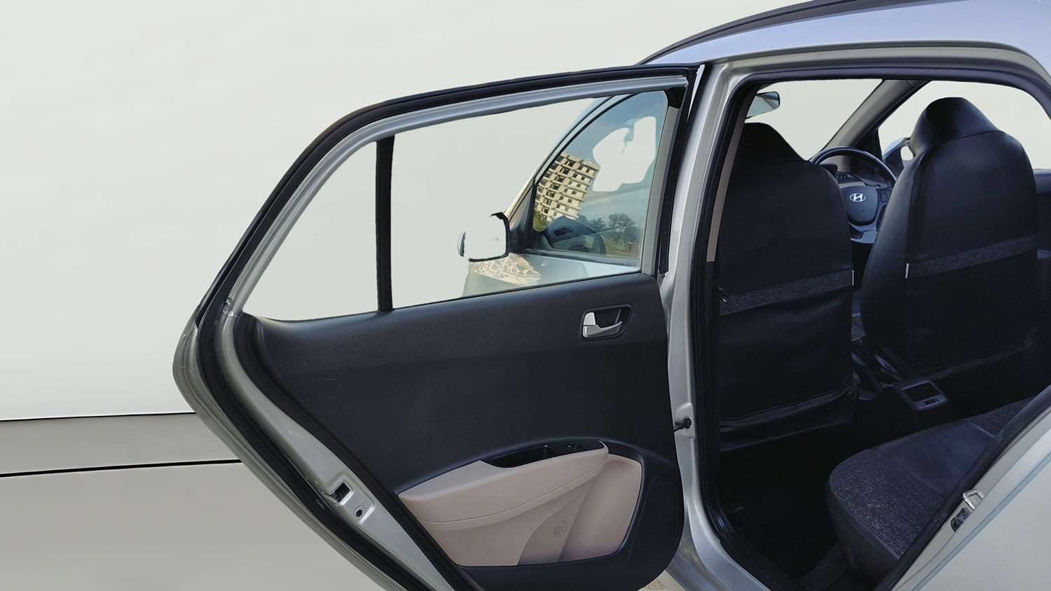 Used 2013 Hyundai Grand i10 Asta 1.2 Kappa VTVT Petrol Manual interior LEFT REAR DOOR OPEN VIEW